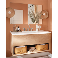 Cia Chrome two-handle high arc bathroom faucet