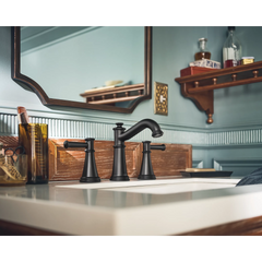 Belfield Chrome two-handle high arc bathroom faucet