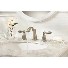 Brantford Chrome two-handle low arc bathroom faucet