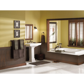 Brantford Chrome Two-Handle Low Arc Roman Tub Faucet