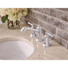 Dartmoor Chrome Two-Handle High Arc Bathroom Faucet