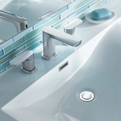 Rizon Chrome Two-Handle Low Arc Bathroom Faucet