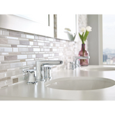 Rizon Chrome Two-Handle Low Arc Bathroom Faucet