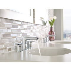 Rizon Chrome two-handle high arc bathroom faucet