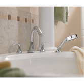 Eva Chrome Two-Handle High Arc Roman Tub Faucet including Handheld Shower