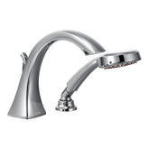 Voss Chrome high arc roman tub faucet includes hand shower