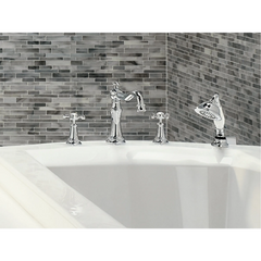 Weymouth Chrome Two-Handle High Arc Roman Tub Faucet
