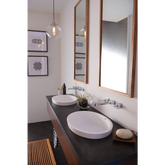Arris Chrome Two-Handle Wall Mount Bathroom Faucet