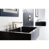 90 Degree Chrome two-handle high arc bathroom faucet