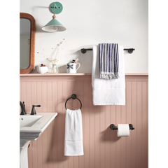 Caldwell 3 Pc Kit: Pivoting Paper Holder, Towel Bar and Towel Ring