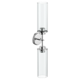 Greenfield Chrome two globe bath light