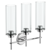 Greenfield Chrome three globe bath light