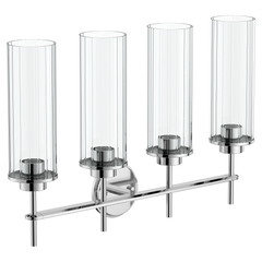 Greenfield Chrome four globe bath light