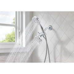 Ignite Five-Function 3 3/4" Diameter Standard Spray Head With Handheld Shower