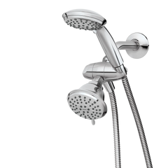 Attune Chrome eight-function 4.75" diameter spray head standard with handshower