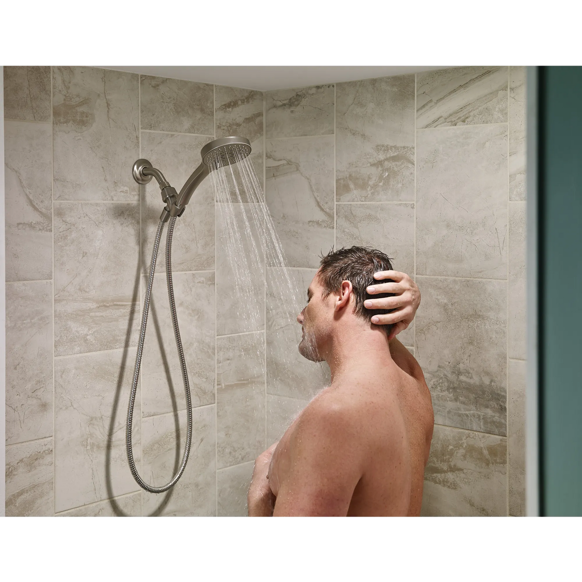 Renewal Five-Function 4 1/2" Diameter Standard Spray Head With Handheld Shower