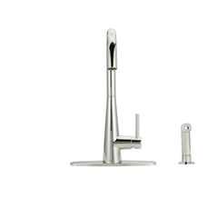 Sleek Chrome One-Handle Kitchen Faucet