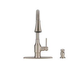 Swinden One-handle High Arc Pulldown Kitchen Faucet