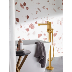 Align Chrome one-handle tub filler includes hand shower