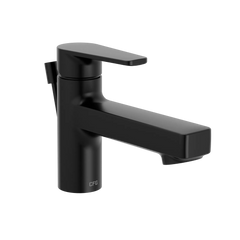 Slate Matte black one-handle low-profile bathroom faucet