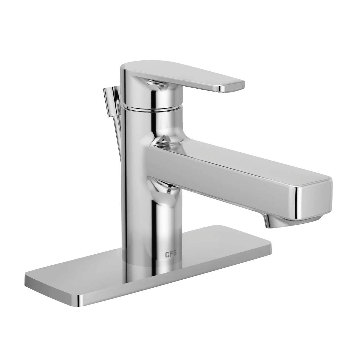 Slate Chrome one-handle low-profile bathroom faucet