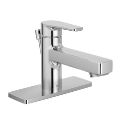 Slate Chrome one-handle low-profile bathroom faucet
