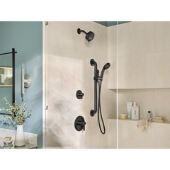 CFG Matte black three-function 4" diameter spray head standard