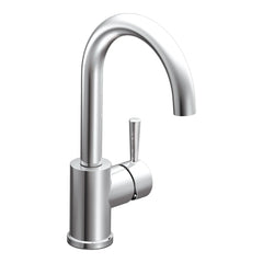 Level Chrome one-handle high arc single mount bar faucet