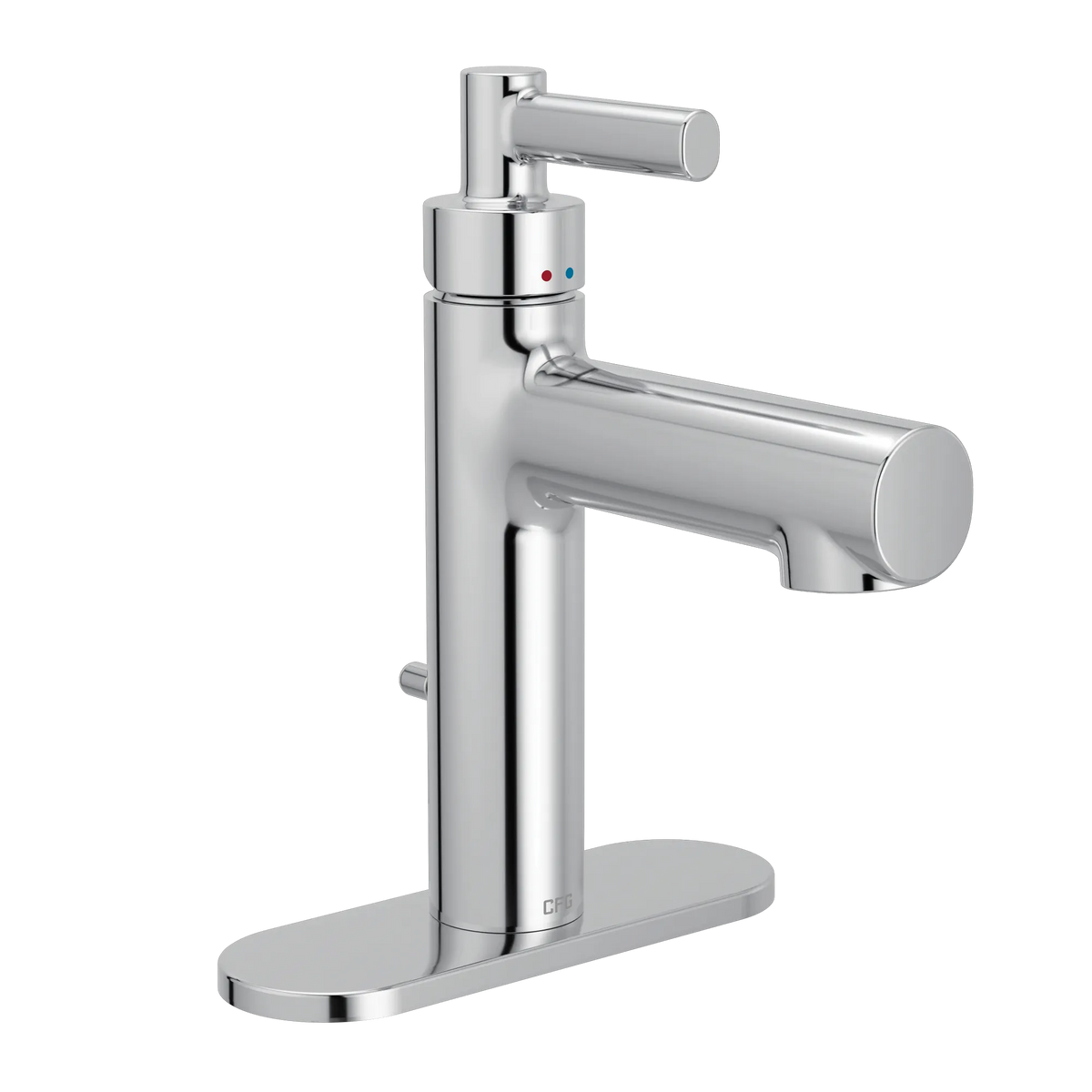 Aluma Chrome one-handle low arc bathroom faucet