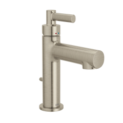 Aluma Brushed nickel one-handle low arc bathroom faucet
