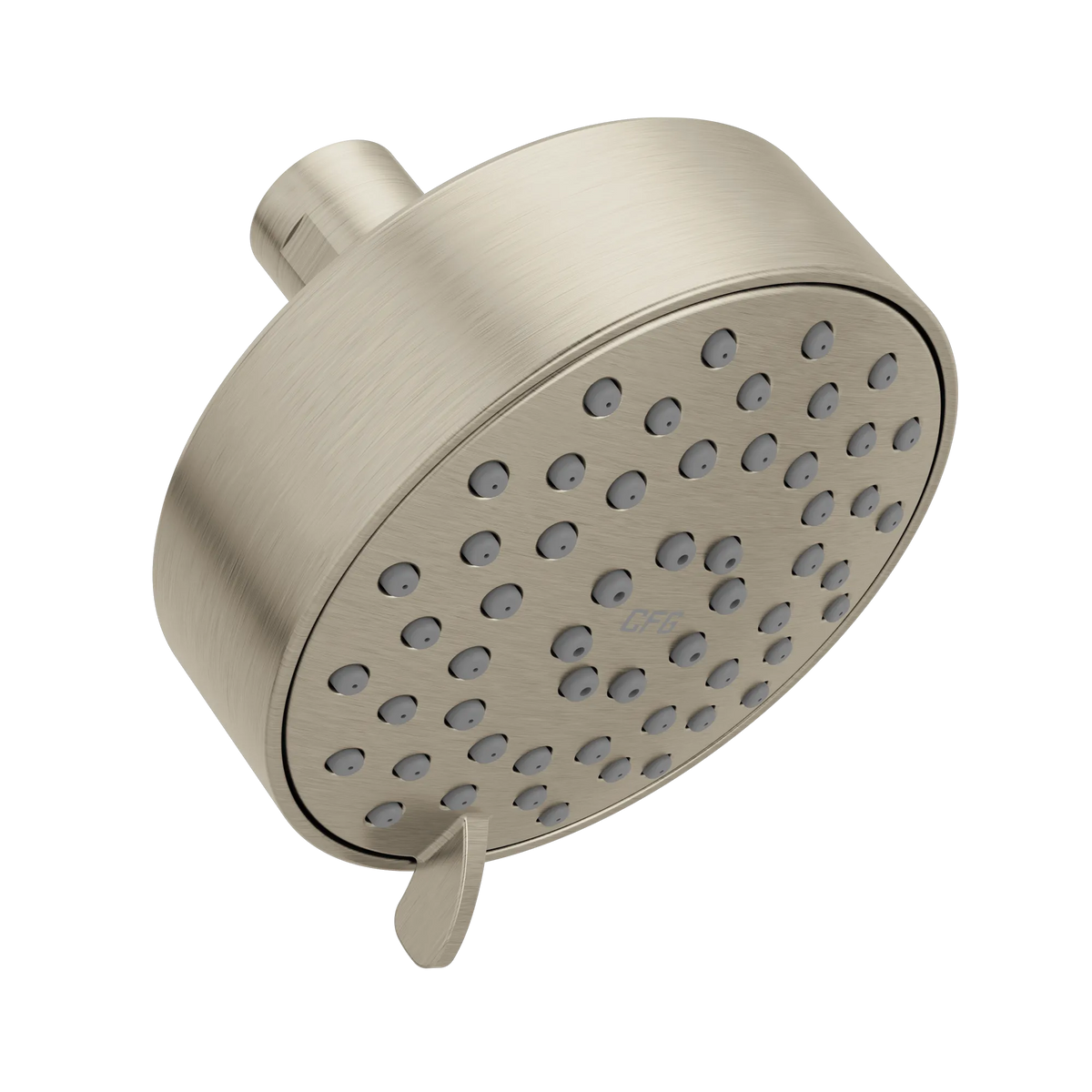 CFG Brushed nickel three-function 4" diameter spray head standard