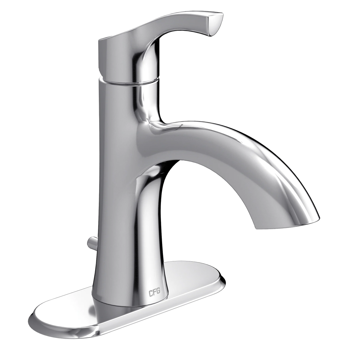 Ash Chrome one-handle low arc bathroom faucet