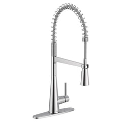 Sleek One-Handle Pre-Rinse Spring Pulldown Kitchen Faucet