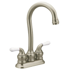 Monticello Chrome two-handle high arc bar faucet