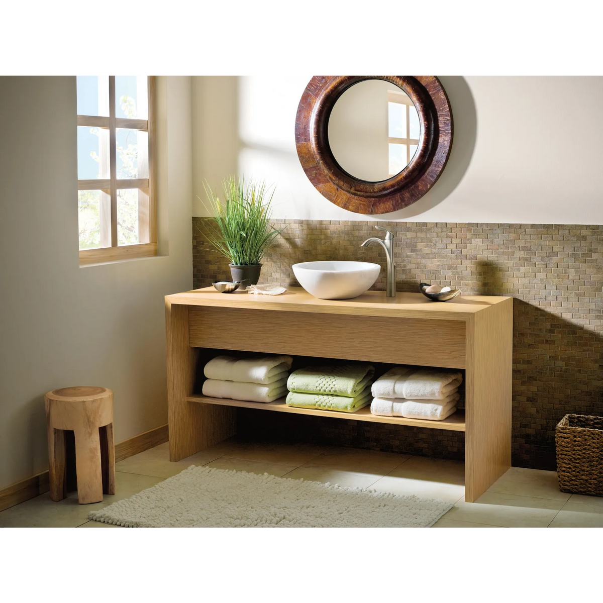 Eva Chrome one-handle low arc bathroom faucet