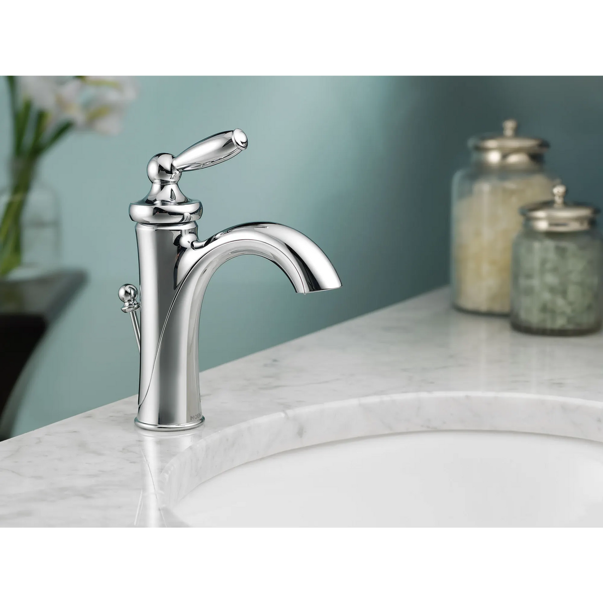 Brantford Chrome one-handle low arc bathroom faucet