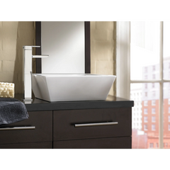 90 Degree One-Handle High Arc Vessel Bathroom Faucet