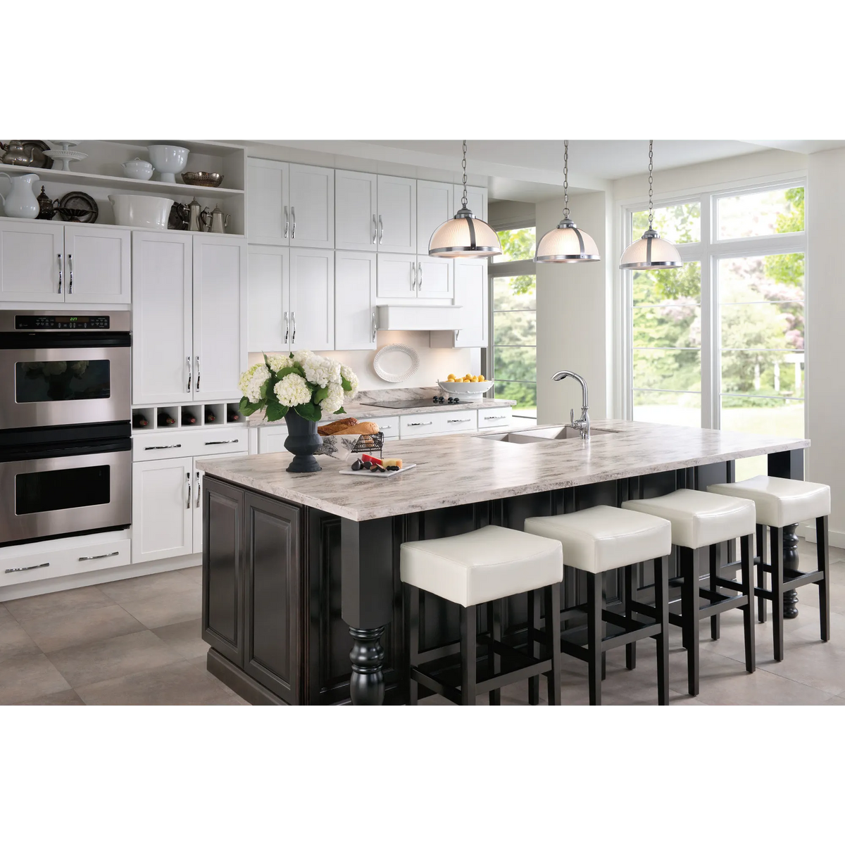 Brantford Chrome one-handle high arc pullout kitchen faucet