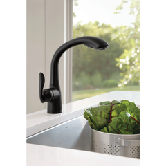 Arbor Chrome One-Handle High Arc Pullout Kitchen Faucet