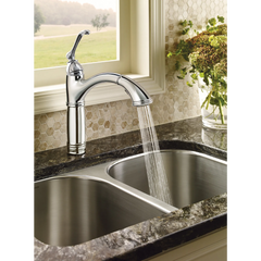 Brookshire Chrome one-handle high arc pullout kitchen faucet
