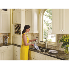 Brookshire Chrome one-handle high arc pullout kitchen faucet