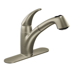 Extensa Chrome one-handle low arc pullout kitchen faucet