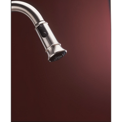 Aberdeen Chrome One-Handle High Arc Pulldown Kitchen Faucet