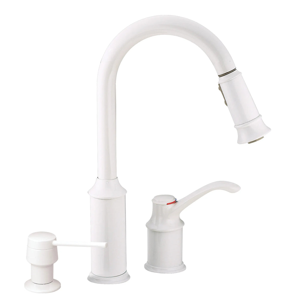 Aberdeen Chrome one-handle high arc pulldown kitchen faucet