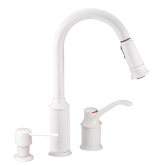 Aberdeen Chrome one-handle high arc pulldown kitchen faucet
