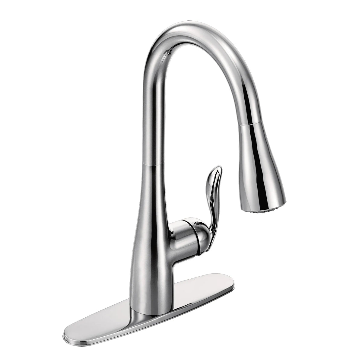 Arbor Chrome one-handle high arc pulldown kitchen faucet
