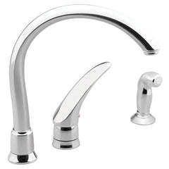 Monticello Chrome one-handle high arc kitchen faucet
