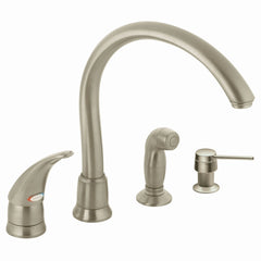 Monticello Chrome one-handle high arc kitchen faucet