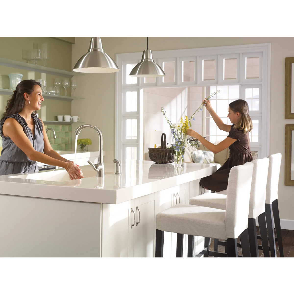 Arbor Chrome one-handle high arc kitchen faucet