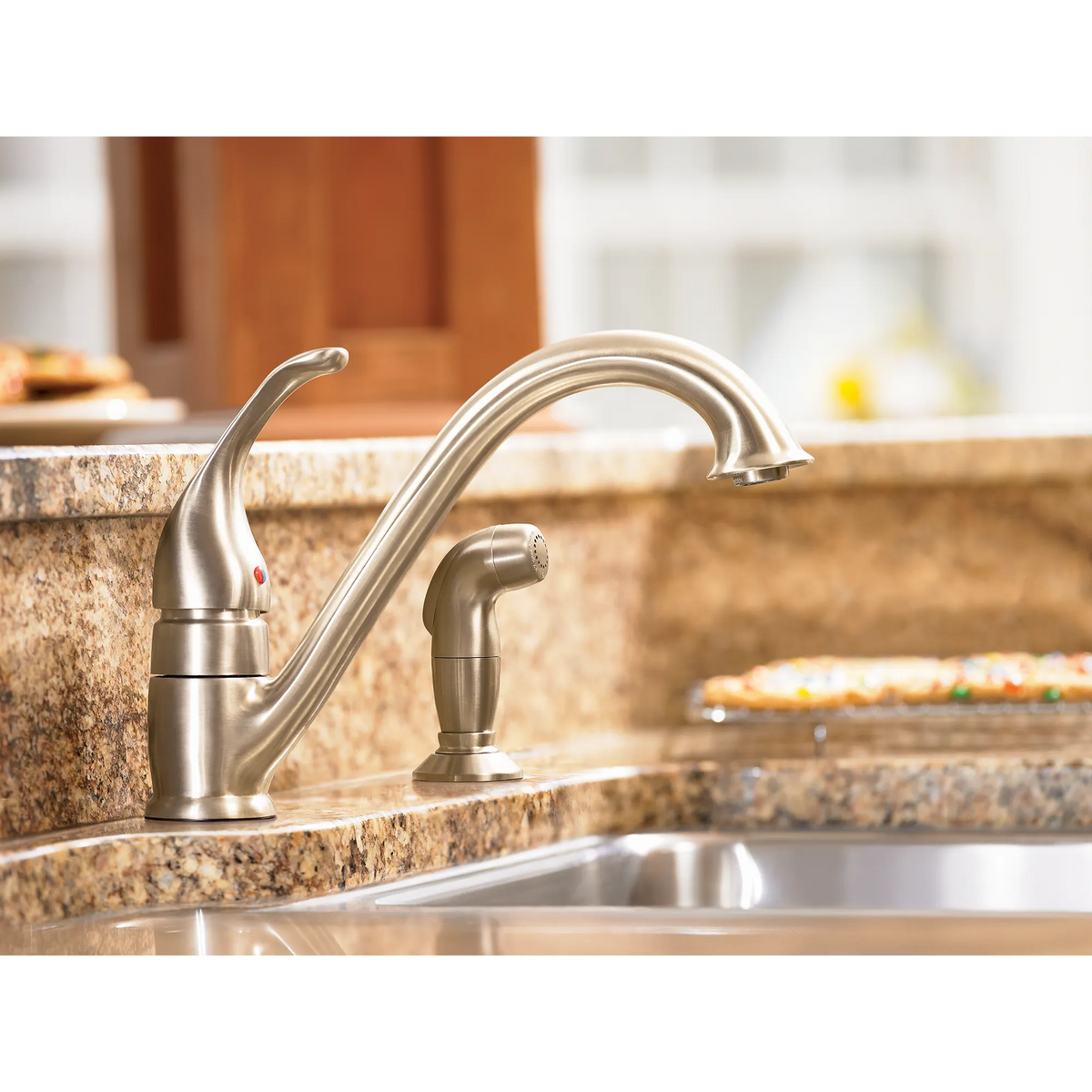 Camerist Chrome one-handle low arc kitchen faucet
